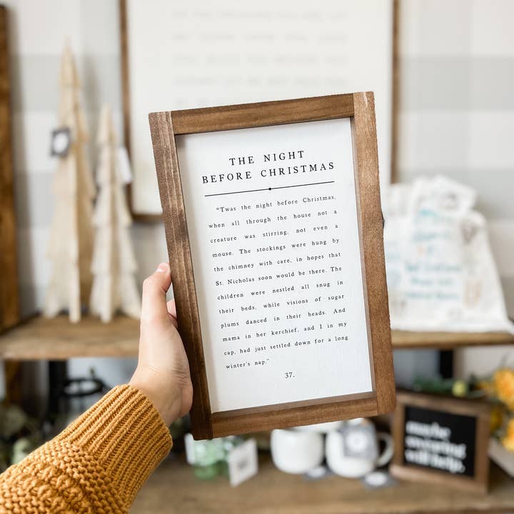 The Night Before Christmas | Christmas Wall Decor and other Purchase Wholesale manteles navidad. Free Returns & Net 60 Terms on Faire trending on Faire.