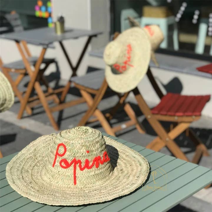 Straw moroccan hats, bridal shower hat, custom gift for wholesale by Moroccan Natural bazaar