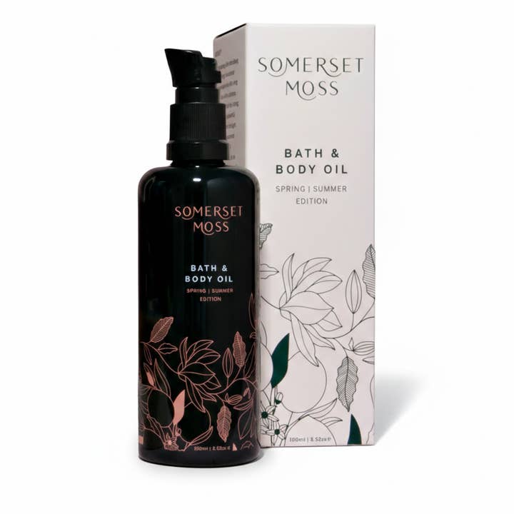 Spring-Summer Bath and Body Oil for wholesale by Somerset Moss (No Duties | Ships from CA | USMCA Compliant)