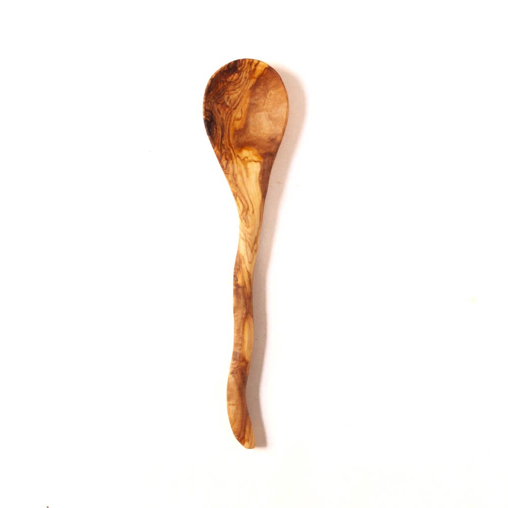 Vesper & Vine - Wholesale Kitchen Spoon - Curvy Cottage Spoon Hand Carved from Olive Wood2