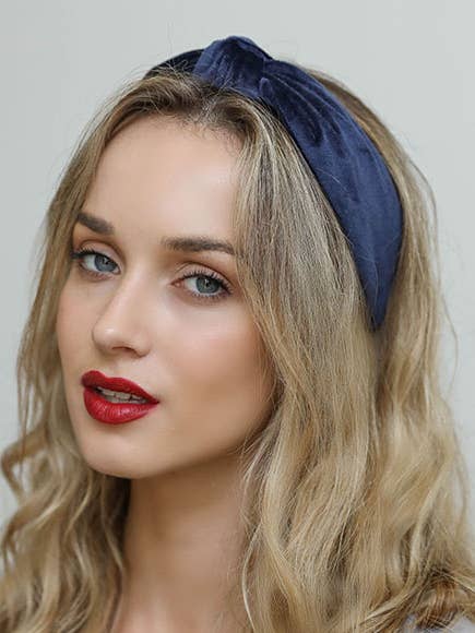 Velvet Turban Twist Knot Headband for wholesale by Leto Accessories