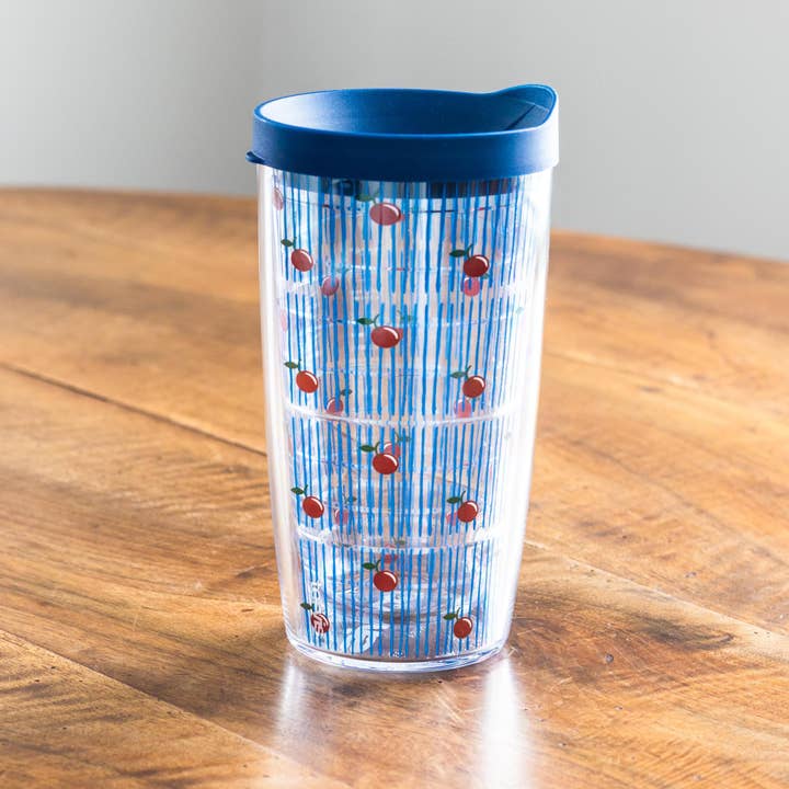 Blue Kite Press - Wholesale Insulated Mug/Tumbler - Cherry Classic Tervis Tumbler | Vintage Cherries | 16 oz