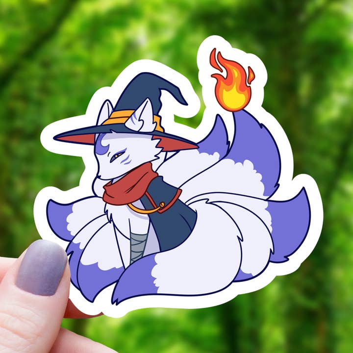 Wizard Kitsune RPG Inspired Sticker - 3" for wholesale by Mimic Gaming Co