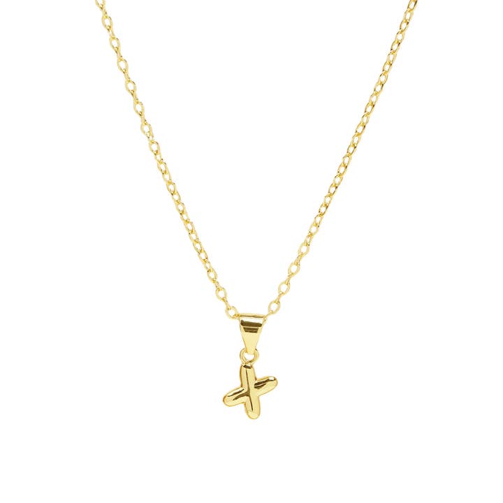 Savvy Bling - Wholesale Pendant/charm necklace - Initial Balloon Bubble Gold Necklace53