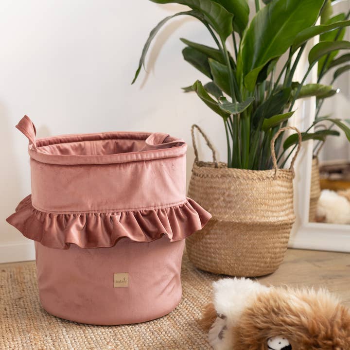 Babyly - Wholesale Toy storage box – Kids & baby - Velvet toys basket/ toys box with flounce - 5 colors4