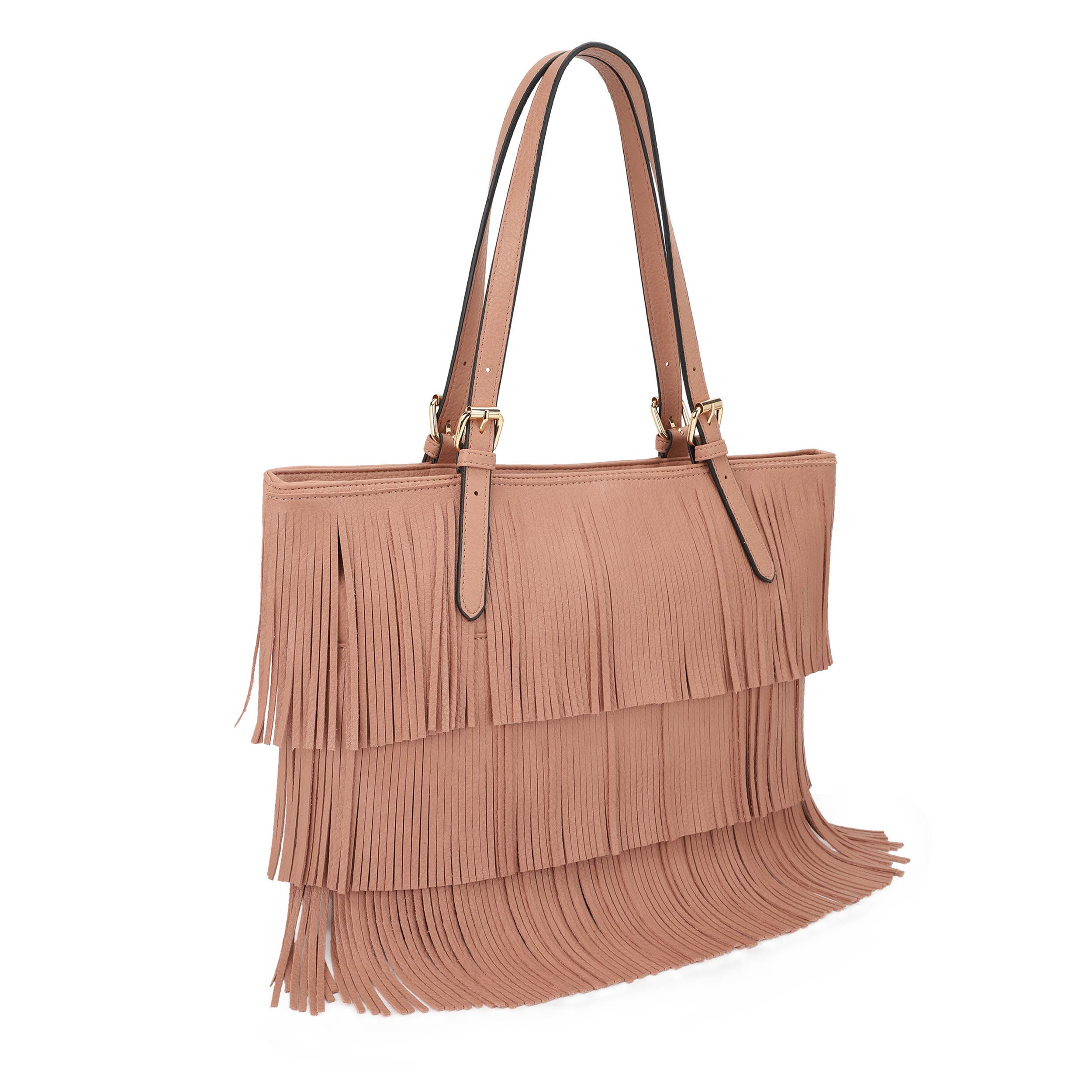 KAYLA+AVA - Vente Tote bag – femme - Sac fourre-tout Connie Fringe, fourre-tout décontracté de style bohème occidental5
