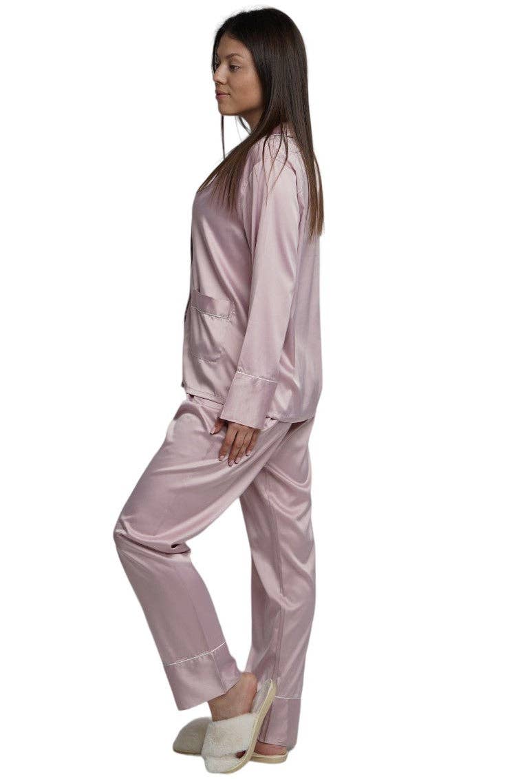 Taniri – wholesale Sleepwear set – Women's – ASHLEY LONG MATTE SATIN  PAJAMAS22