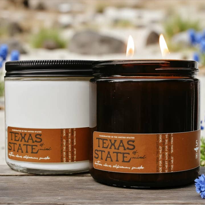 TEXAS STATE OF MIND - Leather & Smoke Candle and other Purchase Wholesale jackson vaughn candles. Free Returns & Net 60 Terms on Faire trending on Faire.