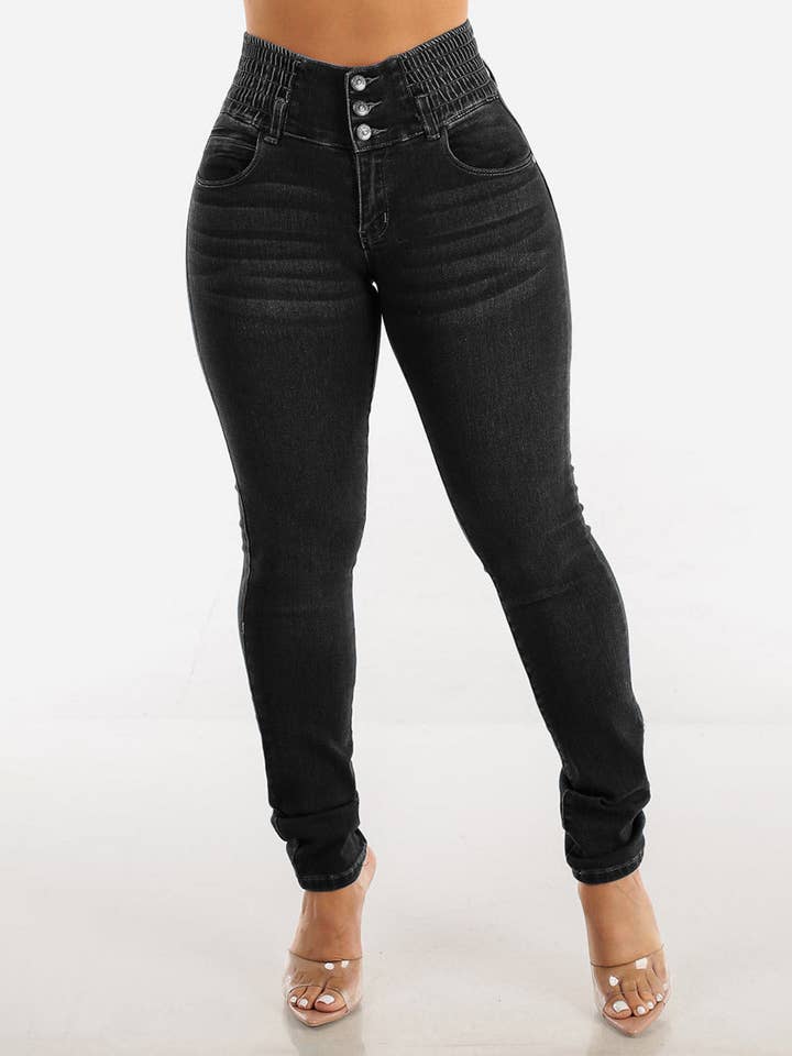 High-Waist Sculpting Skinny Jeans for wholesale by Aria Romance