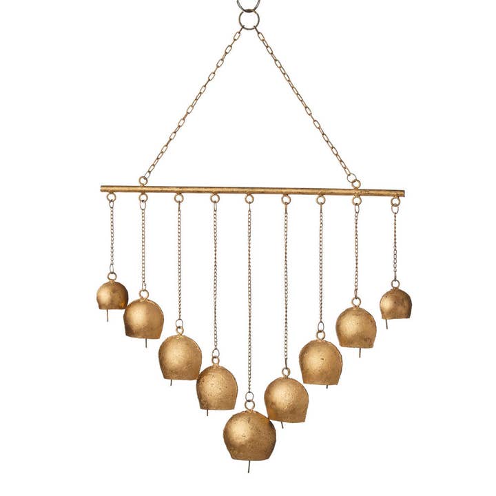 Golden Bell Wind Chime for wholesale by SERRV International