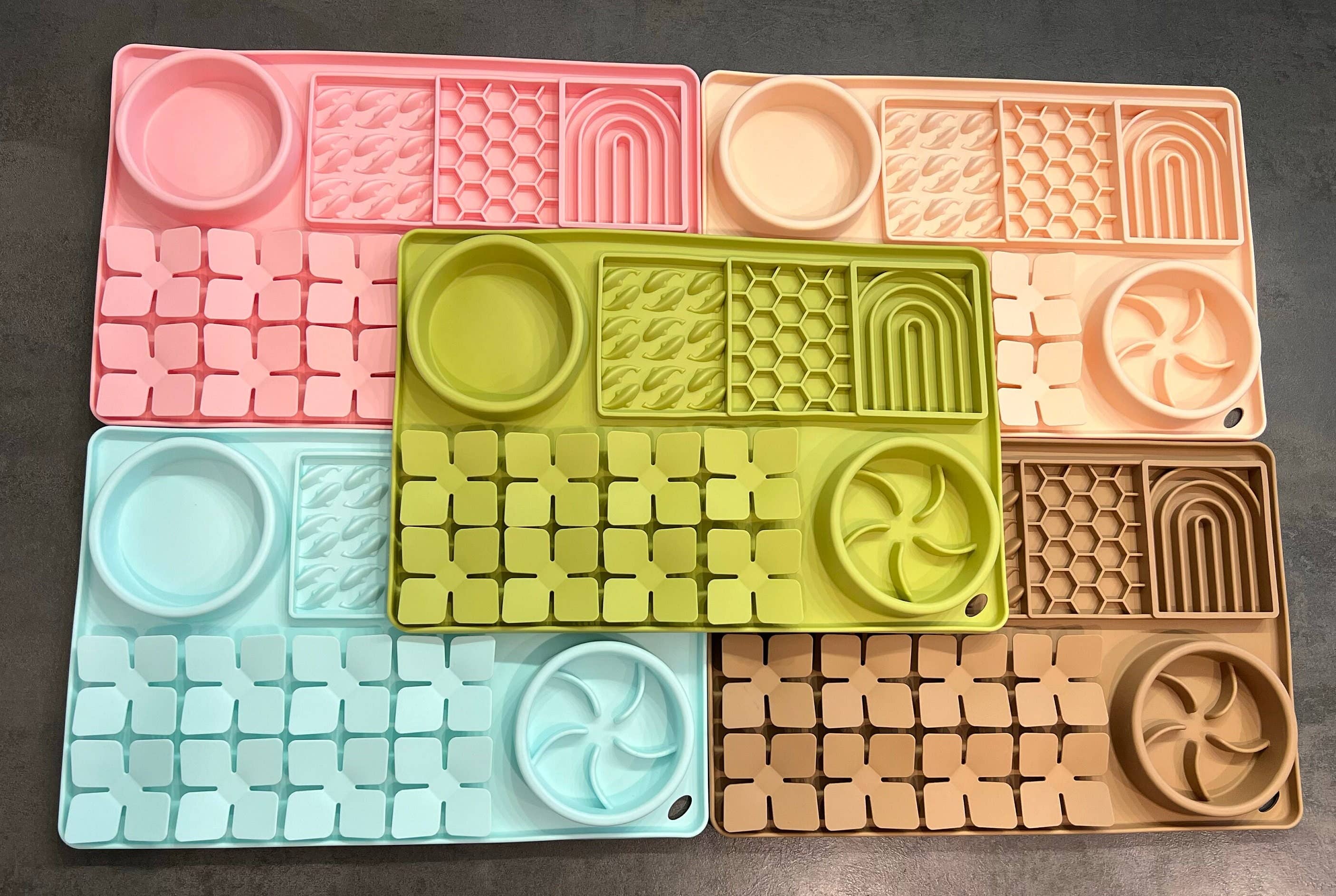 Doggotique - Vendita all'ingrosso Tappetino sottociotola per animali - Cane - Tappetino da alimentazione XL e tappetino leccaleccare per cani grandi con ciotola rallentatrice2