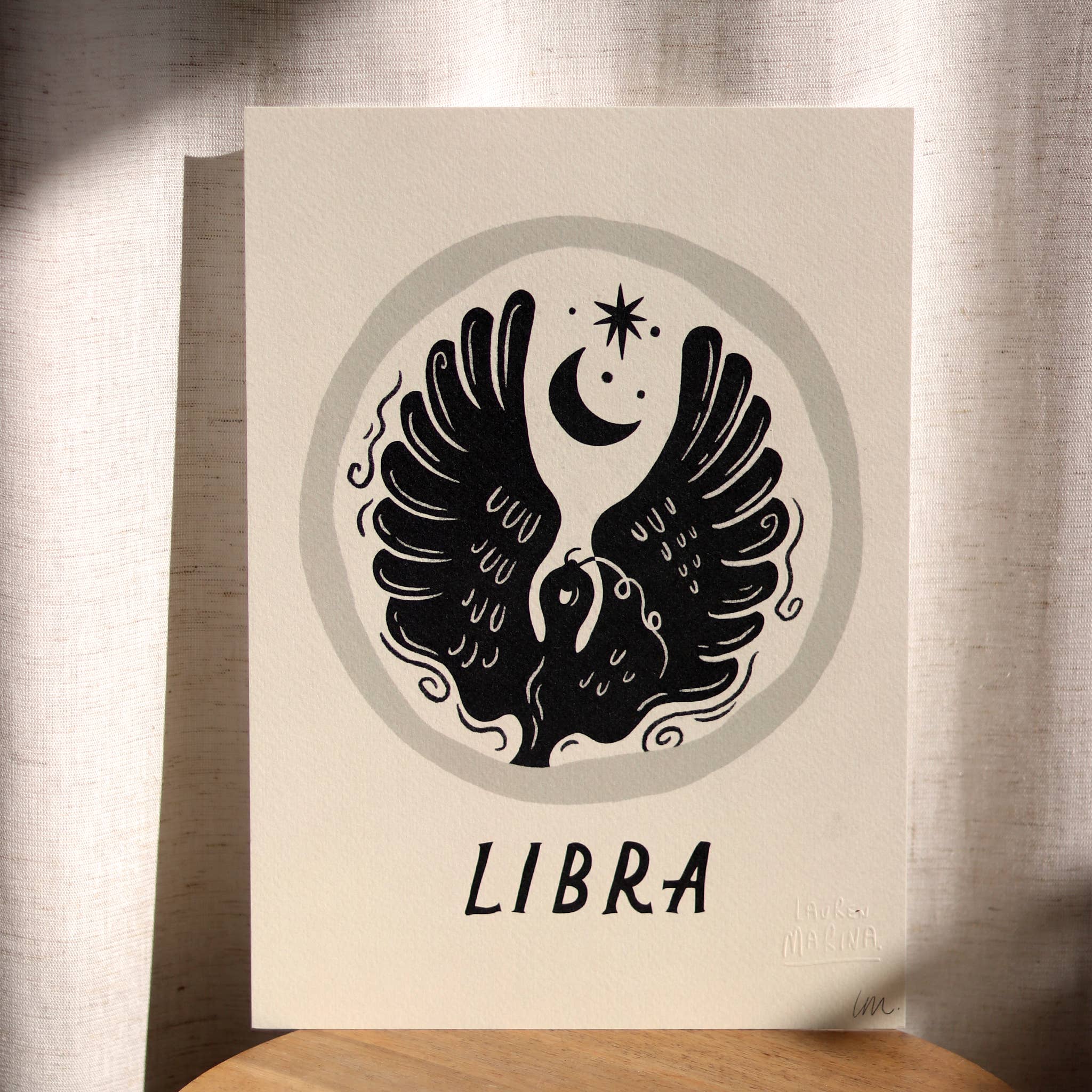 Lauren Marina – wholesale Art print – Libra Zodiac Star Sign Art Print1