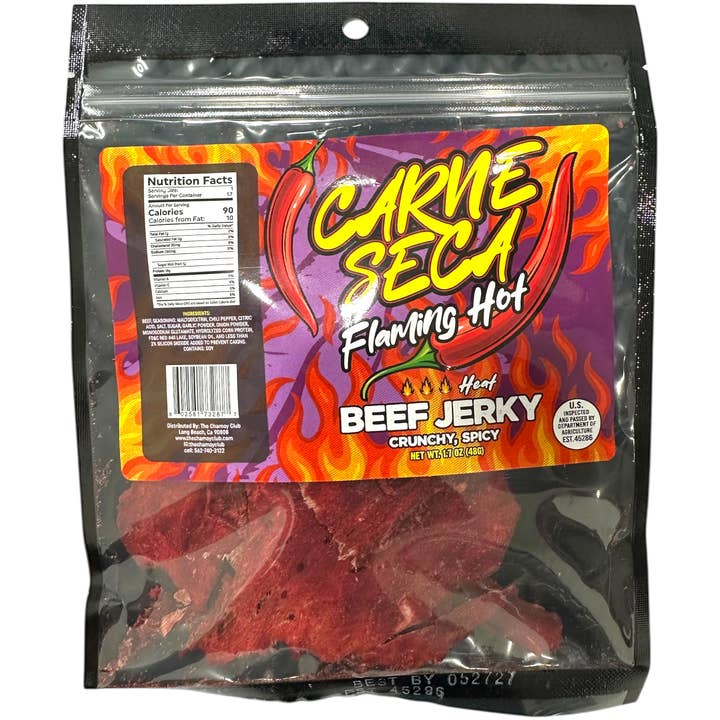 Carne Seca Flamin Hot Seca Beef Jerky 1.7 oz for wholesale by Cow Crack Wholesale