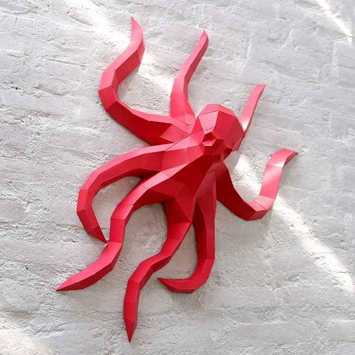 PAPERCRAFT WORLD - Wholesale Wall Accent - Octopus PaperCraft Origami Wall Art, 3D Wall Art5
