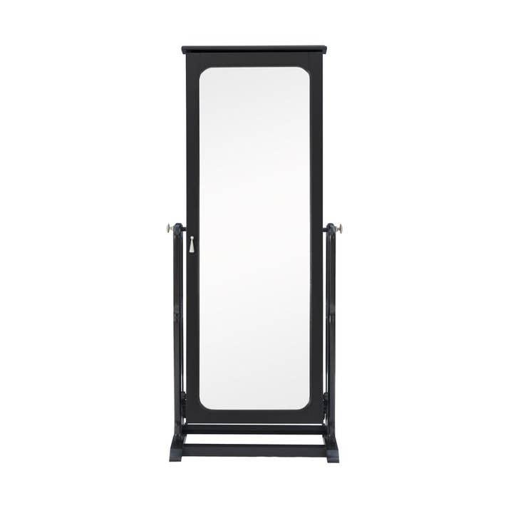 Adjustable Mirror Bedroom - Antique Black Jewelry Wardrobe for wholesale by Greenwestons