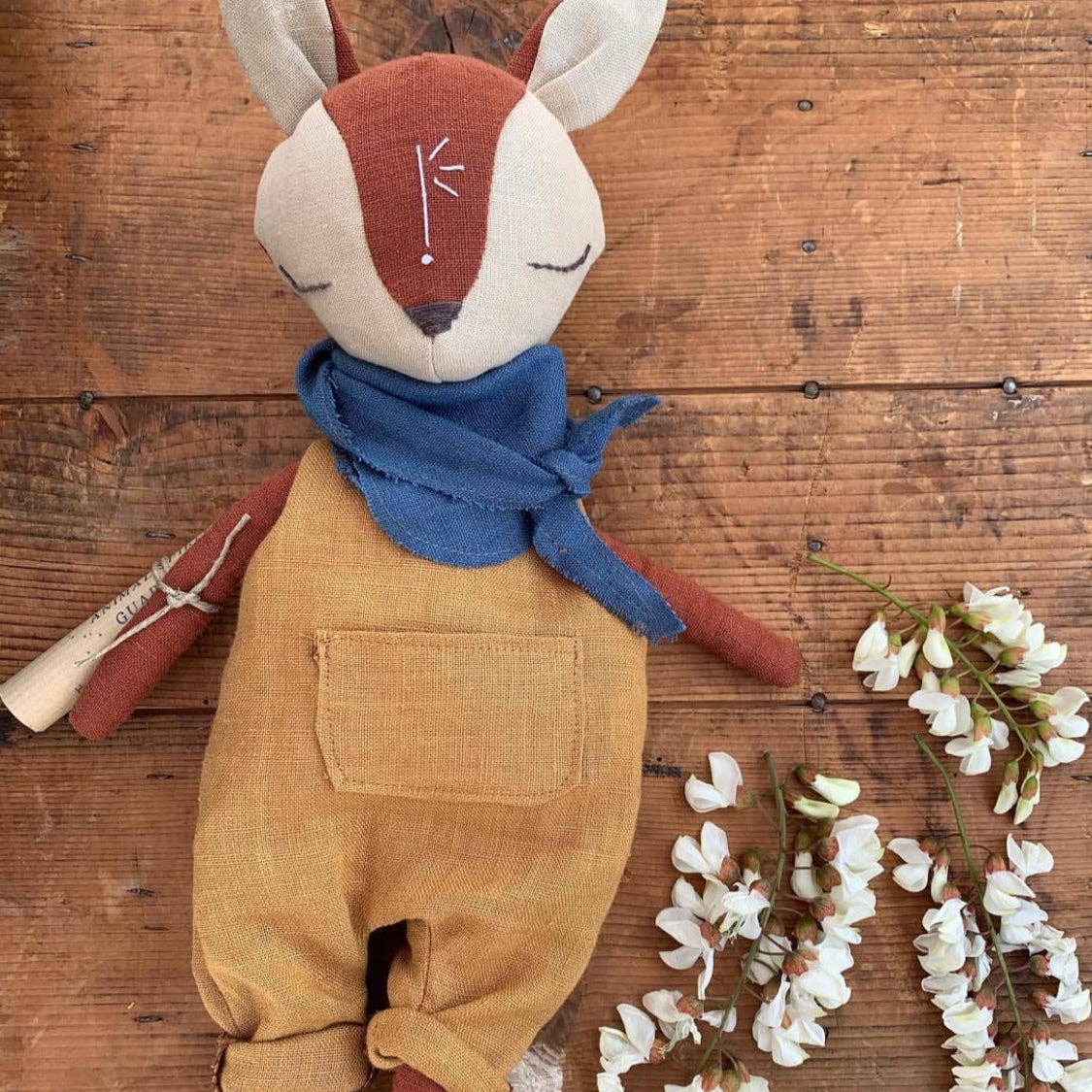 Black Creek Botanicals – wholesale Doll – Kids – Fox Spirit Guardian–Handmade Linen Doll–Woodland Plush Toy2