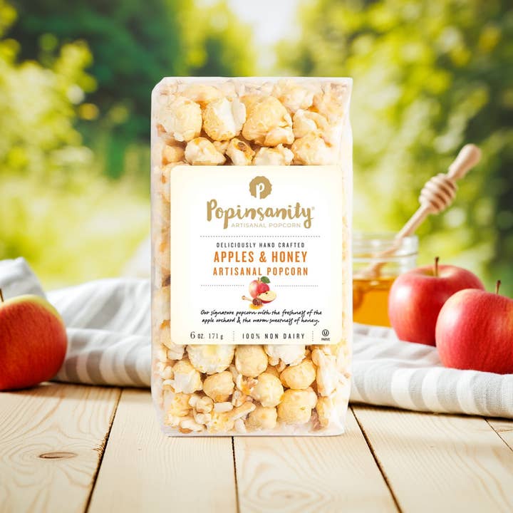 NEW: Apples & Honey Gourmet Popcorn | Kosher | Large Bag for wholesale by Popinsanity Popcorn & Confections