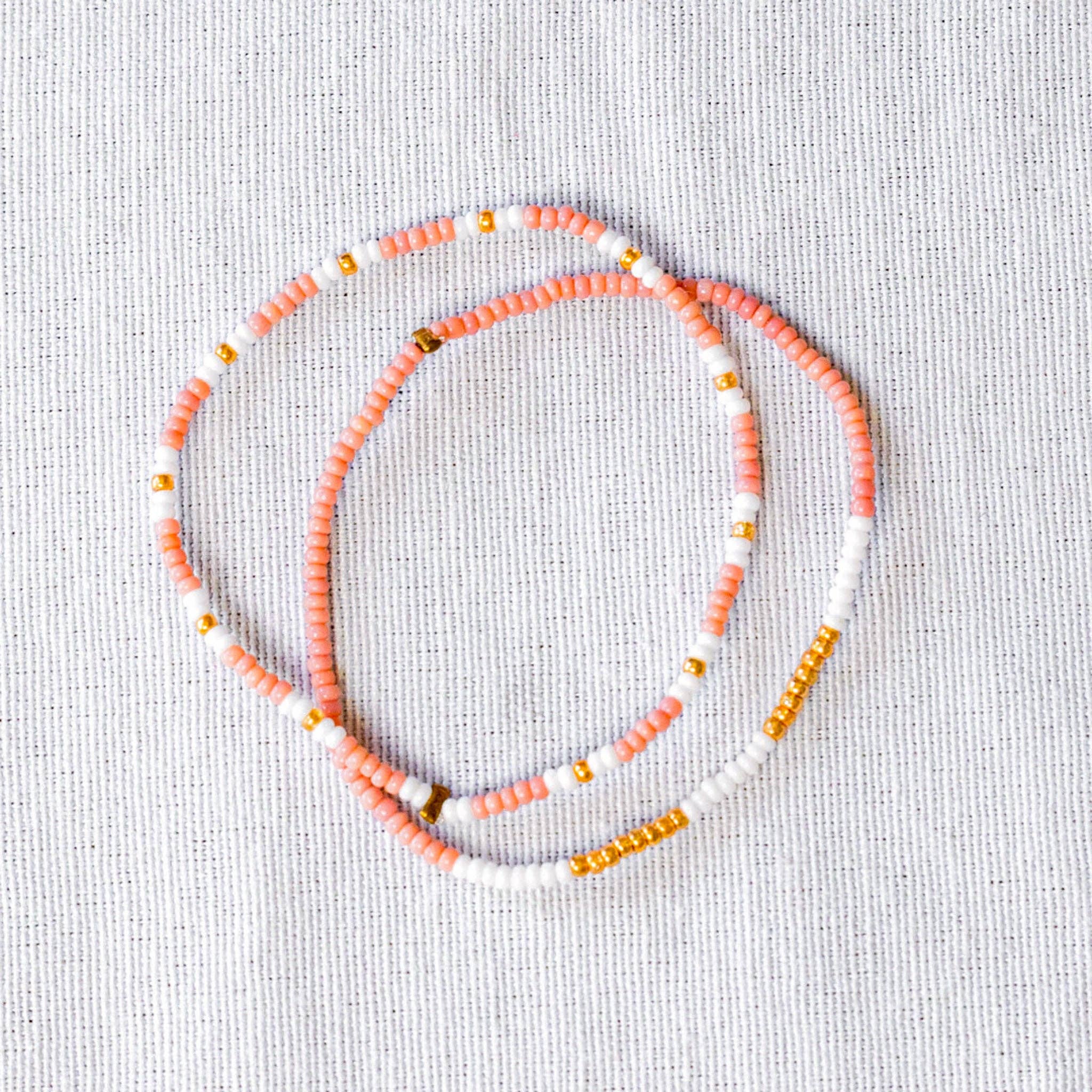 Upavim Crafts - Wholesale Beaded Bracelet - Simple Seed Bead Bracelets - Set of 22