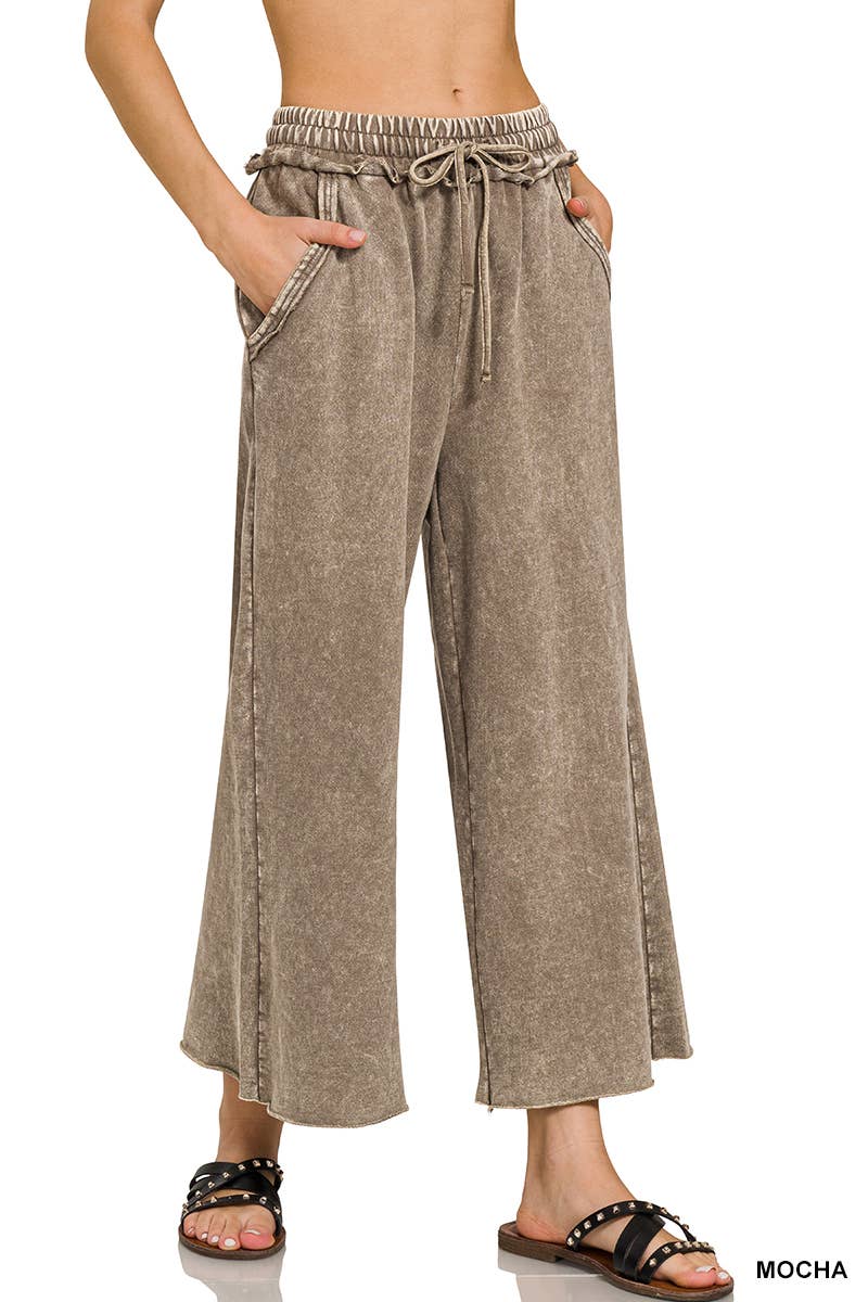 42POPS - Vente Pantalon – femme - ",.._ PALAZZO EN MOLLETON FRANÇAIS LAVÉ AVEC POCHES6
