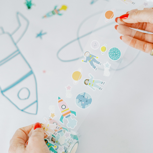 MagicPlaybook - Wholesale Sticker - Kids & Baby - Outer Space Washi Stickers -Over 200 Rockets, Planets & More2