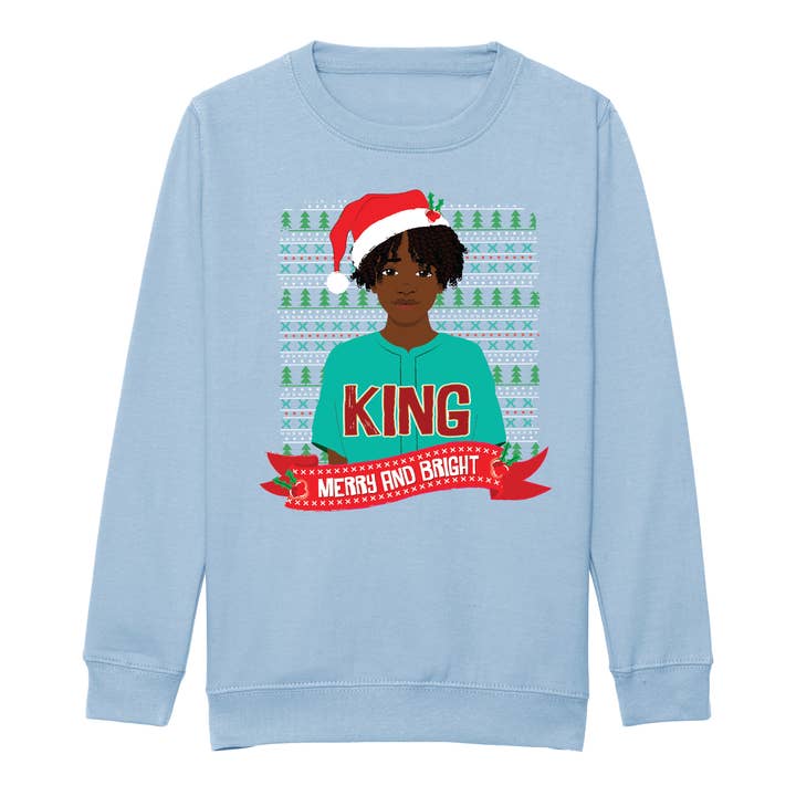 Brown Boy Christmas Sweatshirt – Holiday Jumper | Fefus Designs for wholesale by Fefus Designs