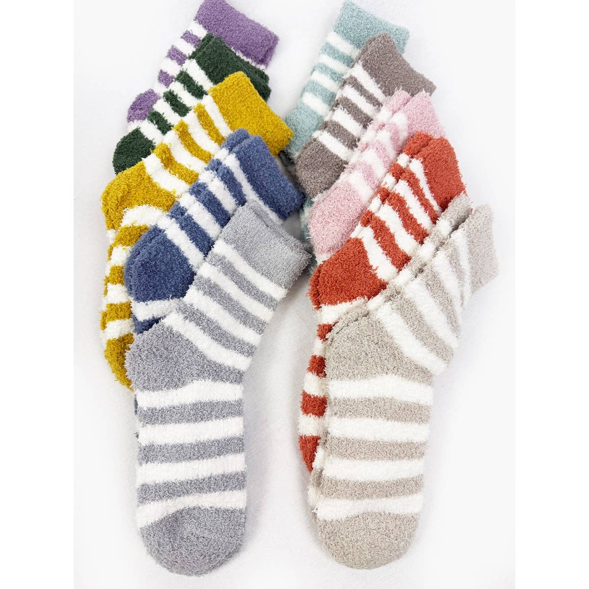 MIX COLOR Cozy Stripe Pattern Socks for wholesale on Faire1
