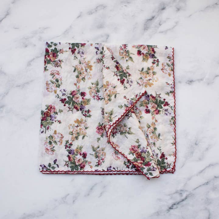 Tiepology - Wholesale Sjaal - Dames - Antieke katoenen sjaal met bloemen