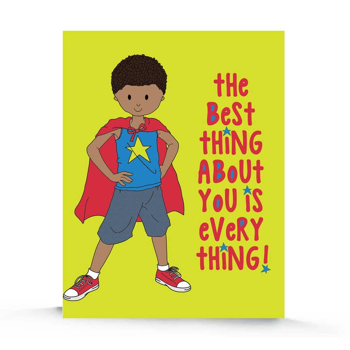 Boy with Cape Birthday Card for wholesale by Stacey M Design