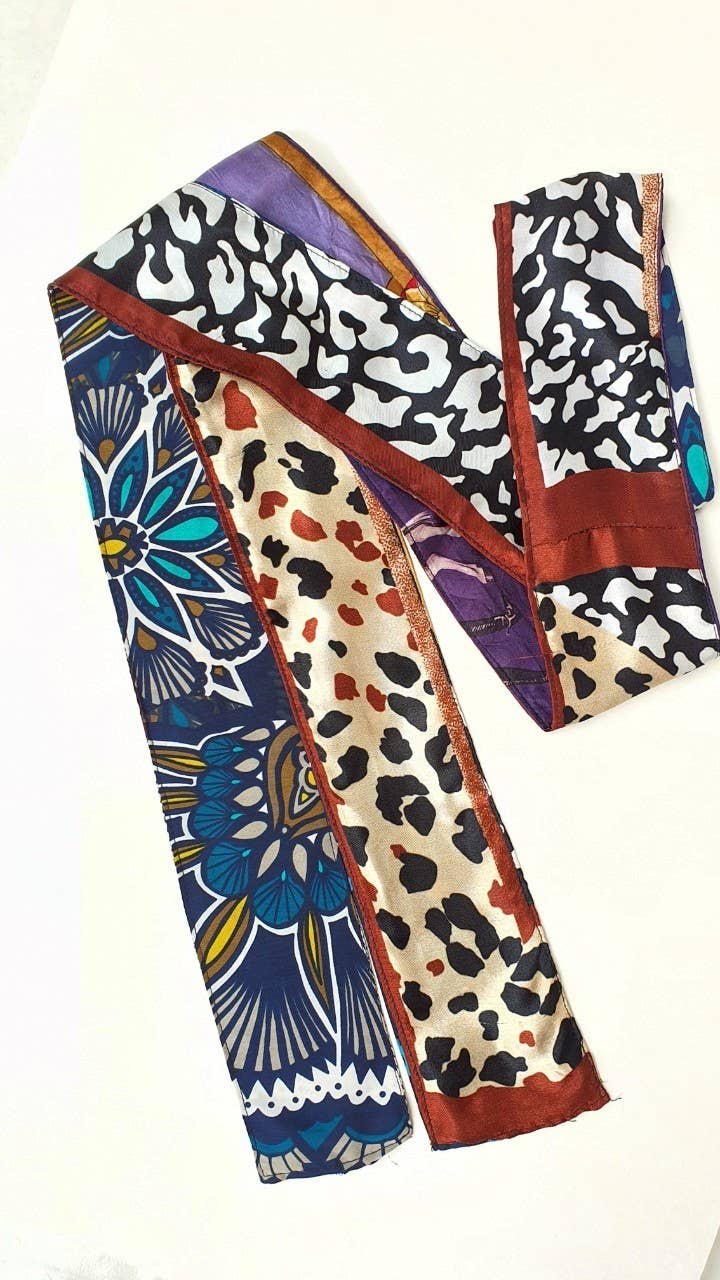 Beige & Co Thai Crafts - Wholesale Kimono - Dames - Kimono van patchwork hergebruikte zijden sjaals – uniek exemplaar16