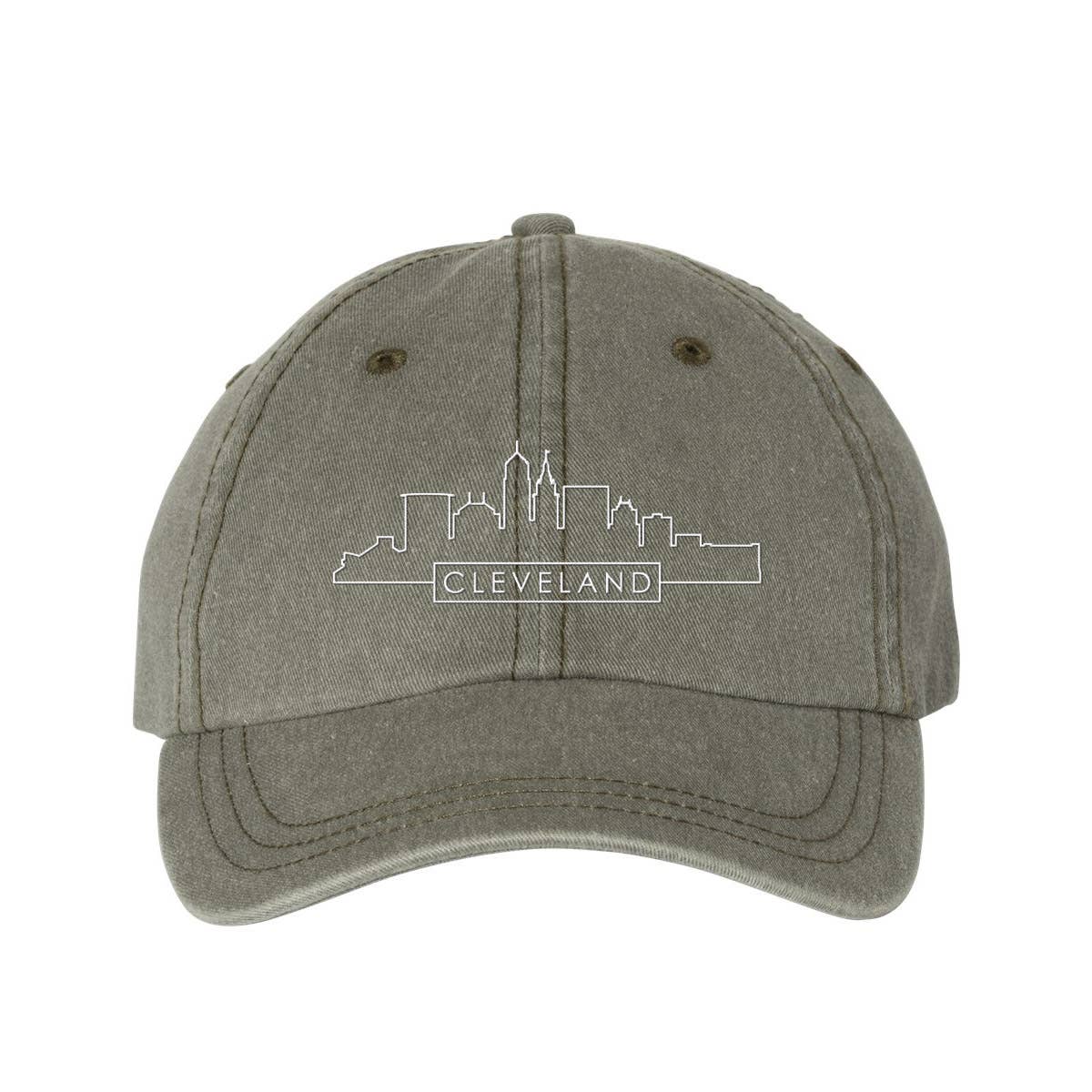 Lucky Luna Apparel - Vendita all'ingrosso Cappellino da baseball - Unisex - Cappello da papà Skyline Cleveland ricamato a pigmenti11