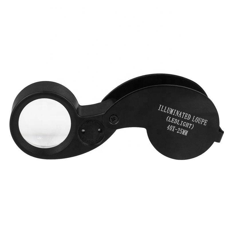 VIGOR - Wholesale Magnifying Glass - Illuminated 40 X Jewelers Eye Loupe Magnifier Glasses1