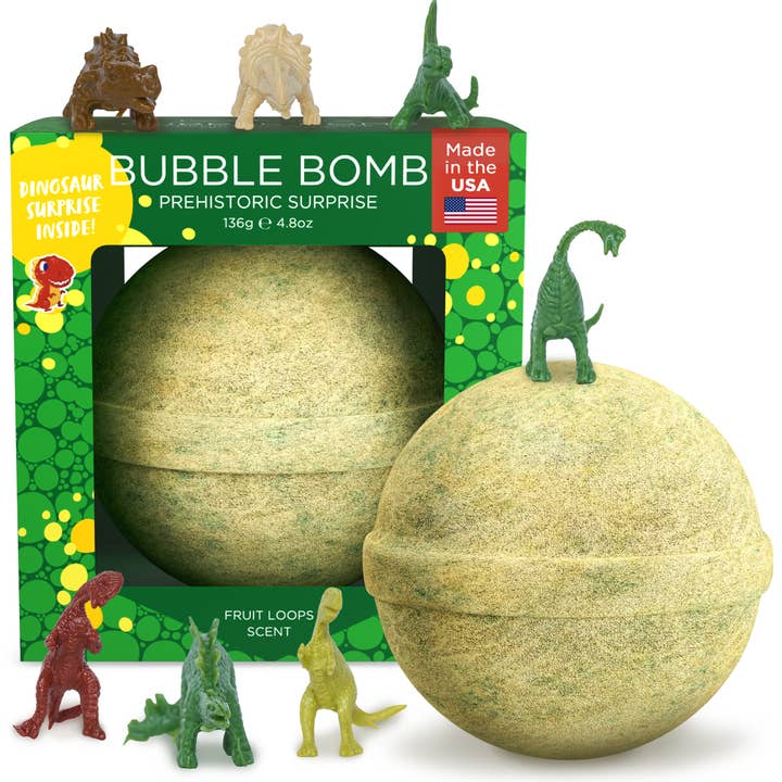Dinosaur Kids Bath Bombs Gift Set with Toys Inside – 1 Pack for wholesale by Two Sisters Spa