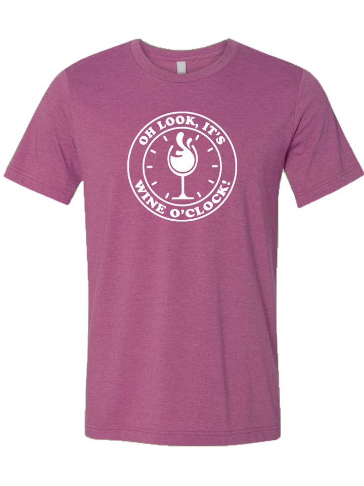 Wine O'Clock Unisex T-shirt for wholesale by Good Ink