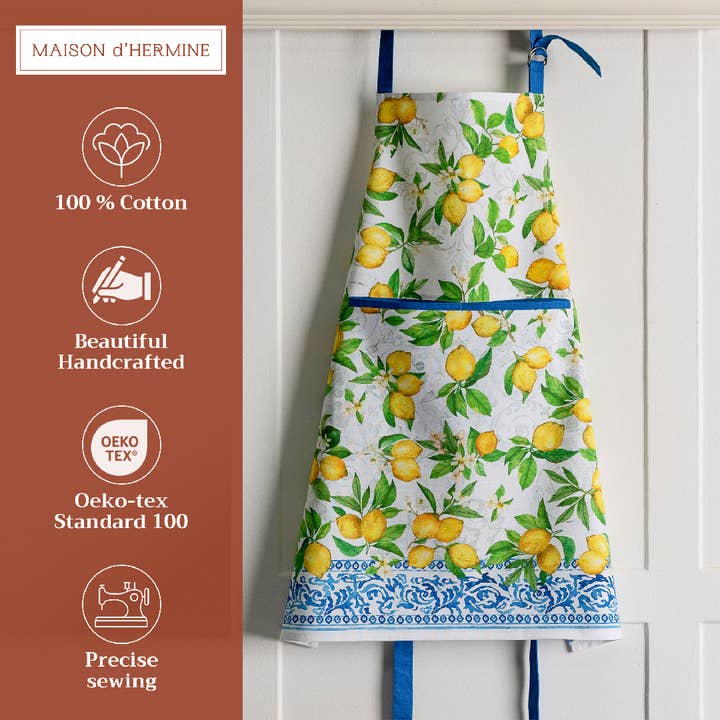 Maison d'Hermine - Design in Every Thread - Wholesale Apron - Apron 100% Cotton - Spring/Summer - Cedrat1