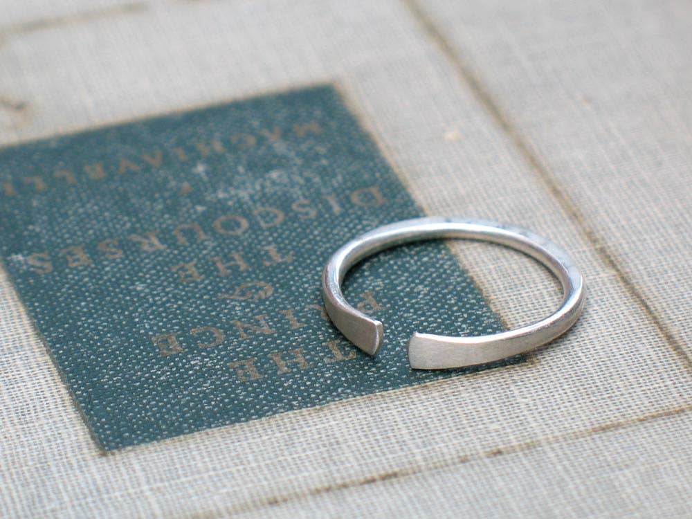 Metamorphosis Metals - Wholesale Band/Stacked Ring - Forged Silver Band1