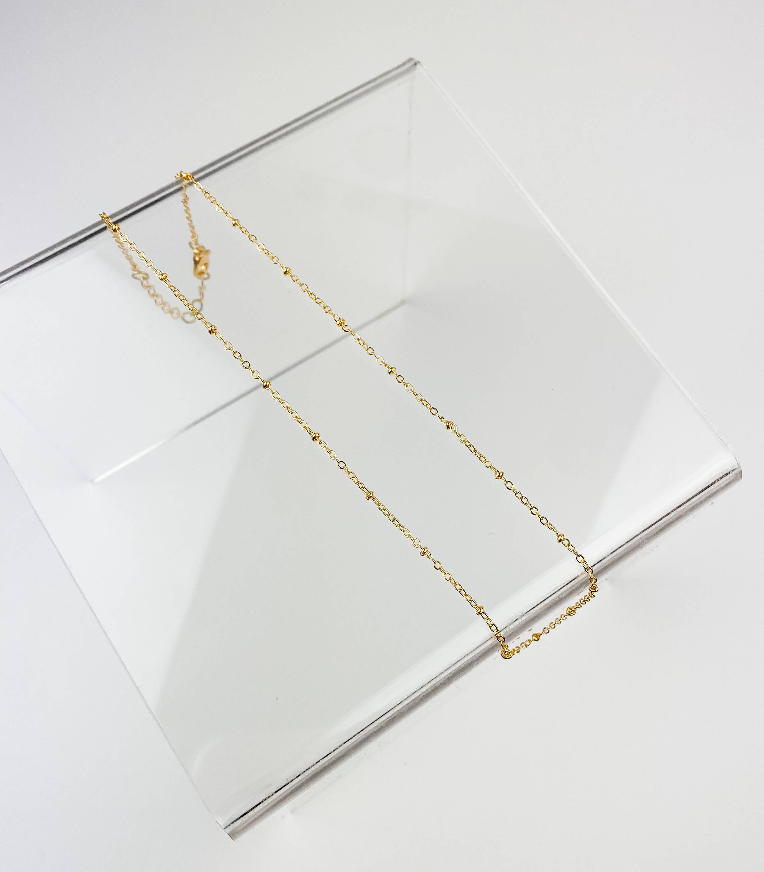 Light Shine - Wholesale Link & Chain Necklace - Paperclip Layering Necklace | Gold Plated Disc, Dainty Chain7