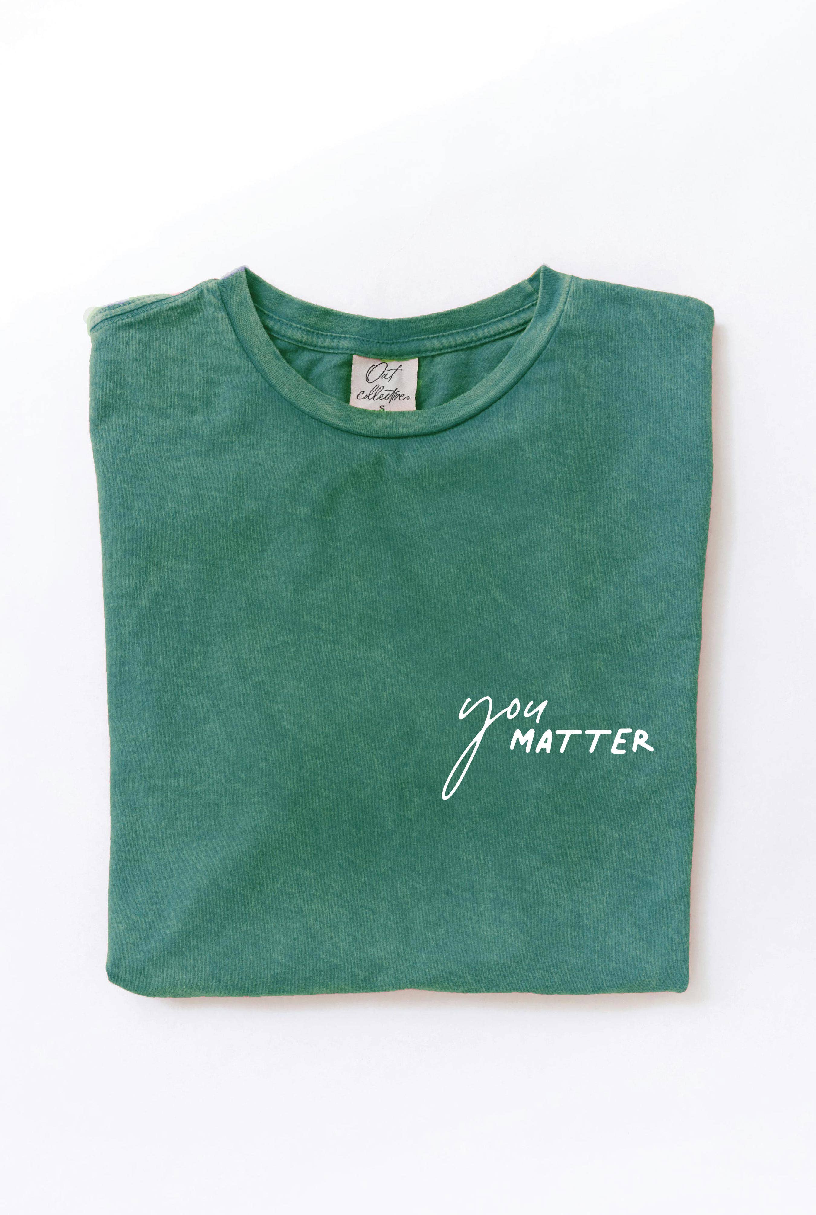 OAT COLLECTIVE – wholesale T-shirts med screentryck – Dam – DU MATTER Front & Back Mineral Grafisk Topp11