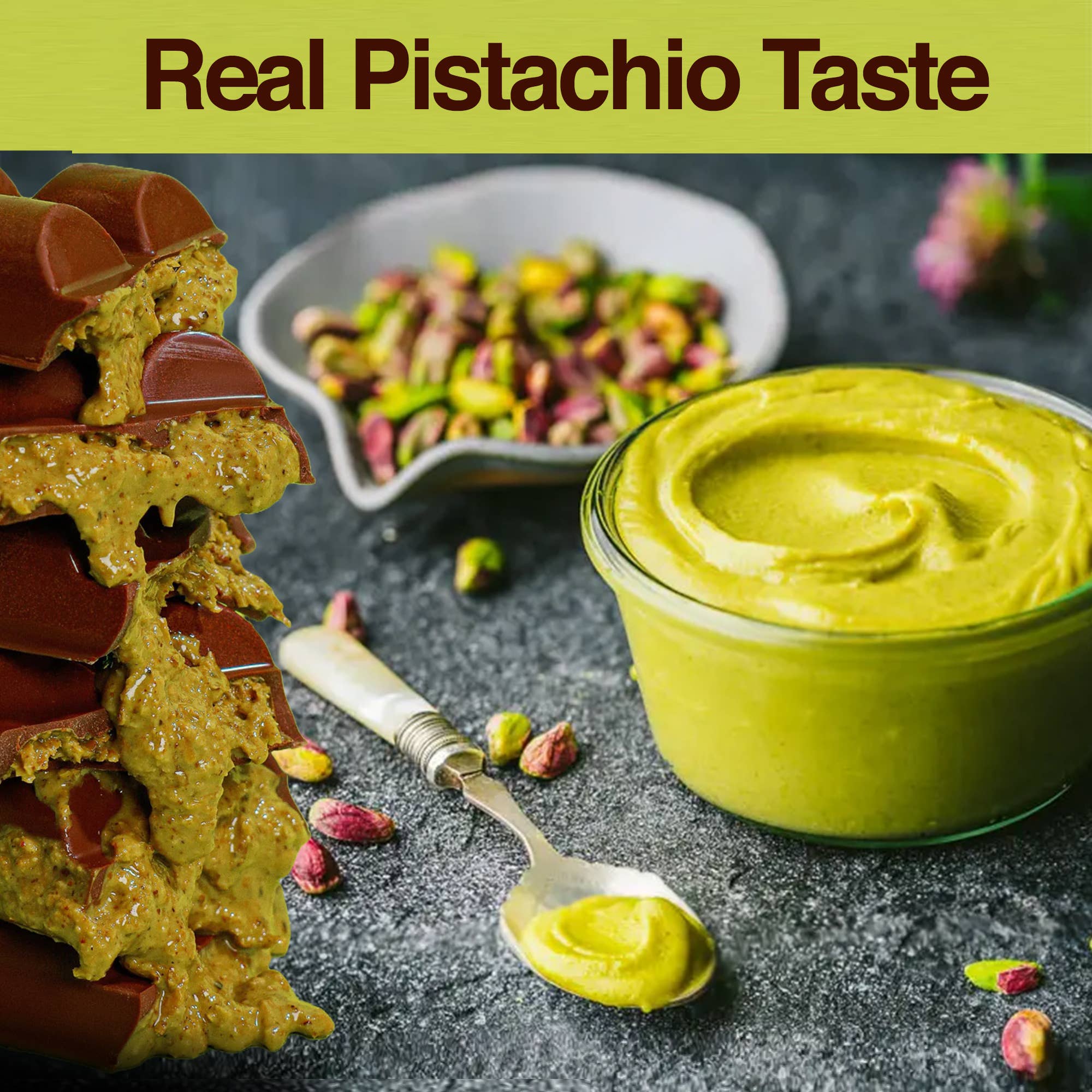 Swisense - Wholesale Chocolate Bar - Premium Dubai Kunafa Pistachio Chocolate Bar -4oz- 11