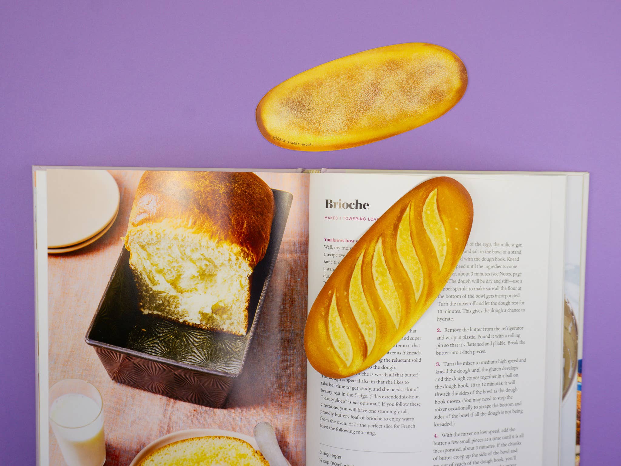 Grey Street Paper - Wholesale Bookmark - Bread Baguette Die-Cut Bookmark3