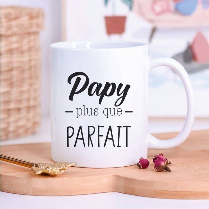White mug “Grandpa more than perfect” for wholesale by Ourson Câlin