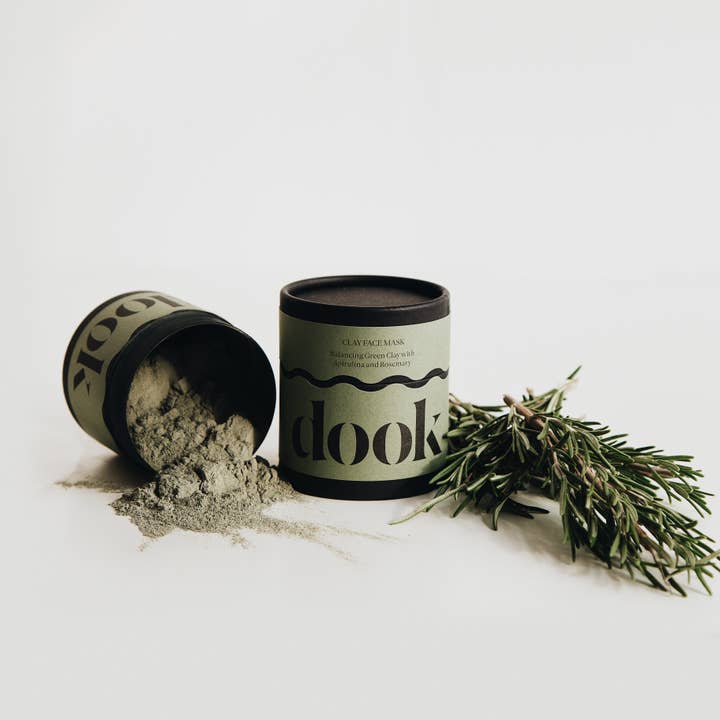 Clay Mask - Balancing Green Clay with Spirulina and Rosemary for wholesale by Dook - Scottish Salt Soap