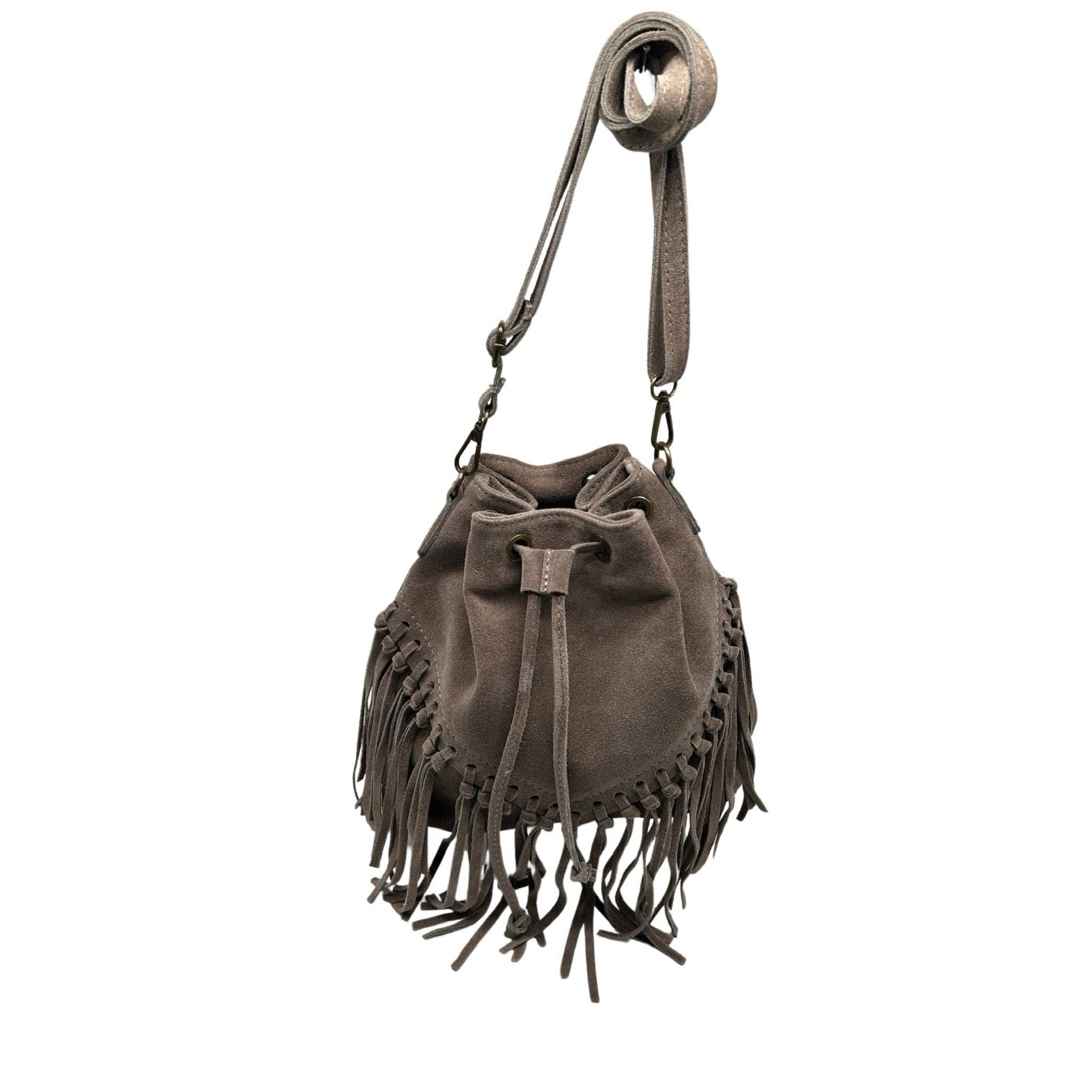 Louisa lee - Wholesale Shoulder Bag - Women's - AURÉLIA SUEDE LEATHER BUCKET BAG6