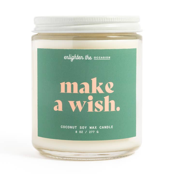 Enlighten the Occasion - Wholesale Jar/filled candle - Make A Wish Candle - Birthday Candle Gift0