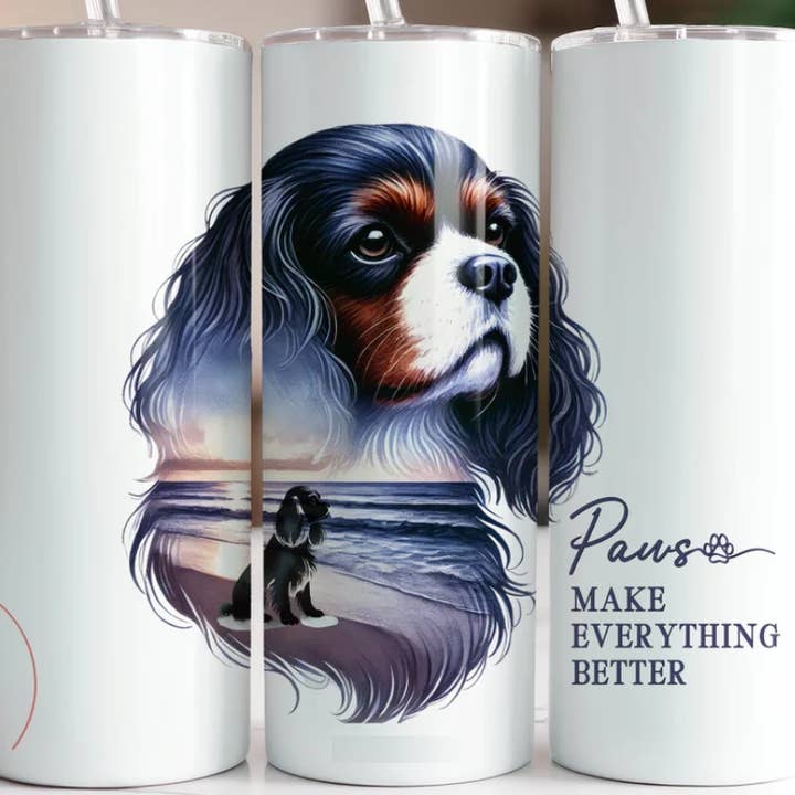 Cavalier Spaniel | Tumbler for wholesale by Designs by Robyn