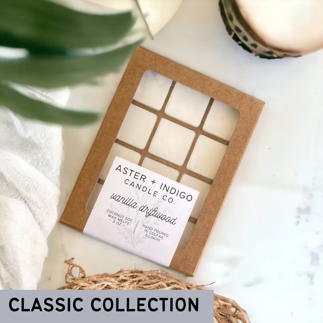 Aster + Indigo Candle Co. - Wholesale Wax Melt - Vanilla Driftwood | Coconut Soy Wax Melts