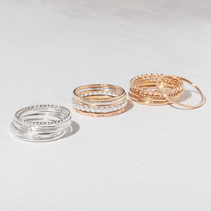 Laura J Designs – wholesale Band/Stackad Ring – Bygg din egen staplingsringuppsättning2
