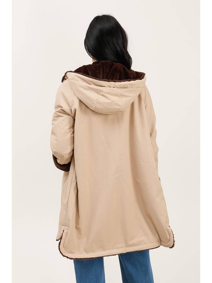 Attrait Paris - Wholesale Parka - Women's - Long hooded parka, reversible fur (Copy)21