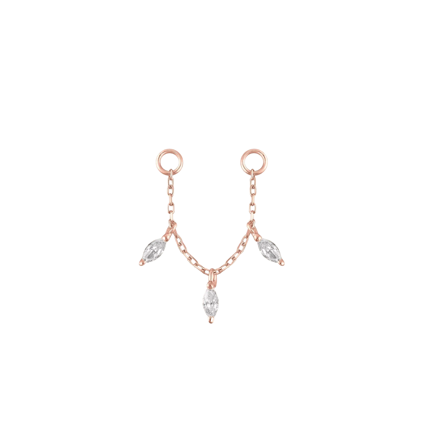 Piercing-zone - Wholesale Dangle Earrings - Lyric - Cz - Chain4