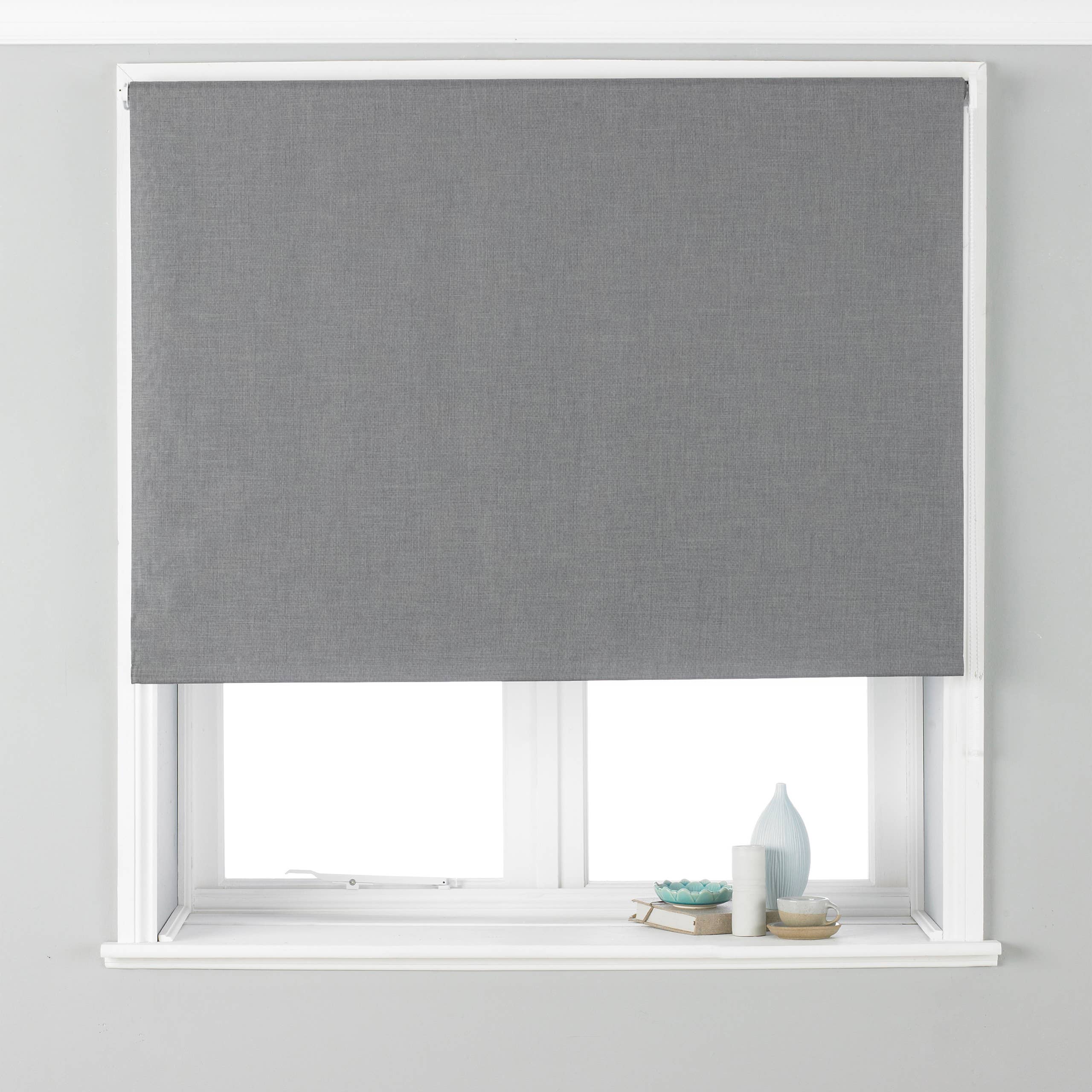 Twilight Thermal Blackout Roller Blind Silver for wholesale on Faire0