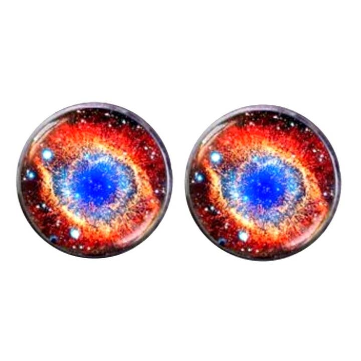 Bassin And Brown - Vendita all'ingrosso Gemelli - Gemelli Ring Nebula Cabachon - Arancione e Blu